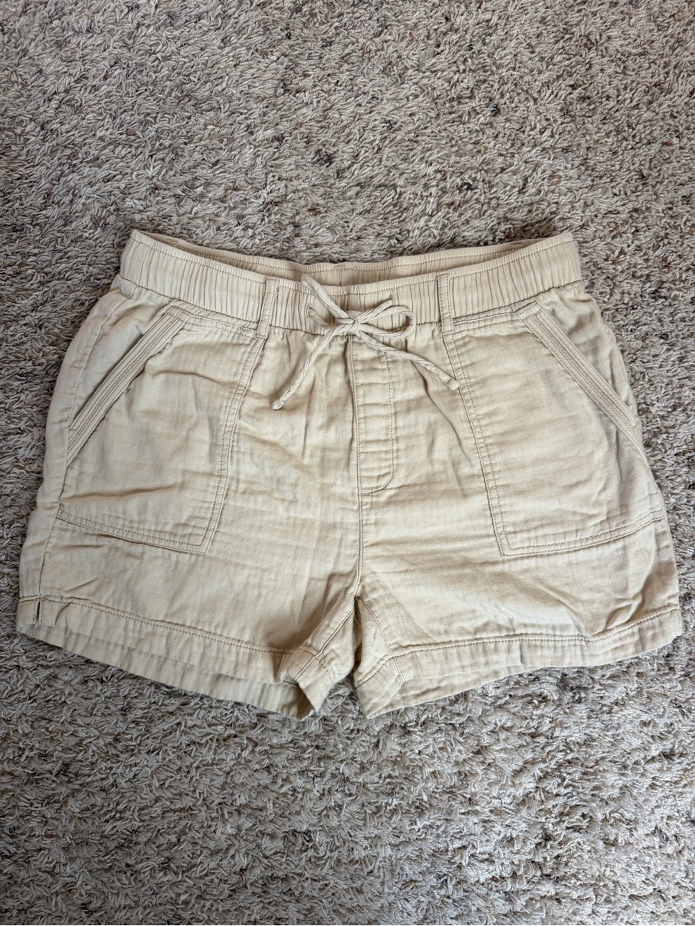 Old Navy Women's Beige Drawstring Casual Shorts